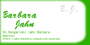 barbara jahn business card